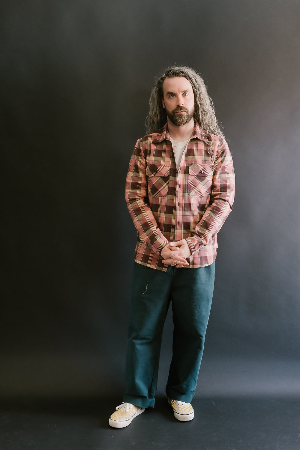 9oz Field Shirt Plaid - Dusty Pink