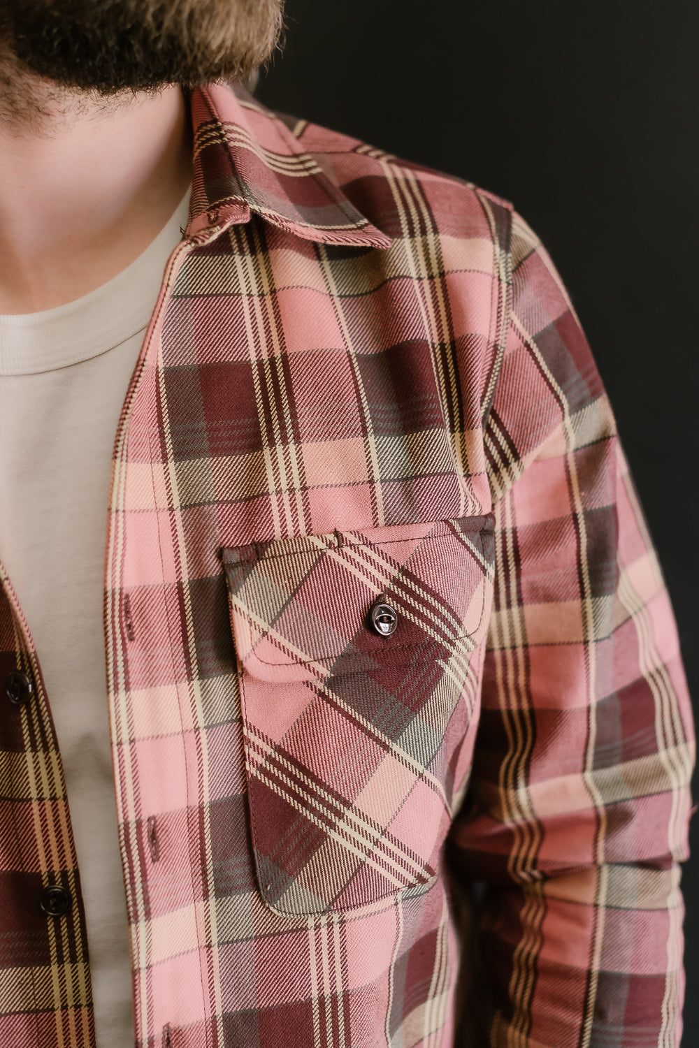 9oz Field Shirt Plaid - Dusty Pink