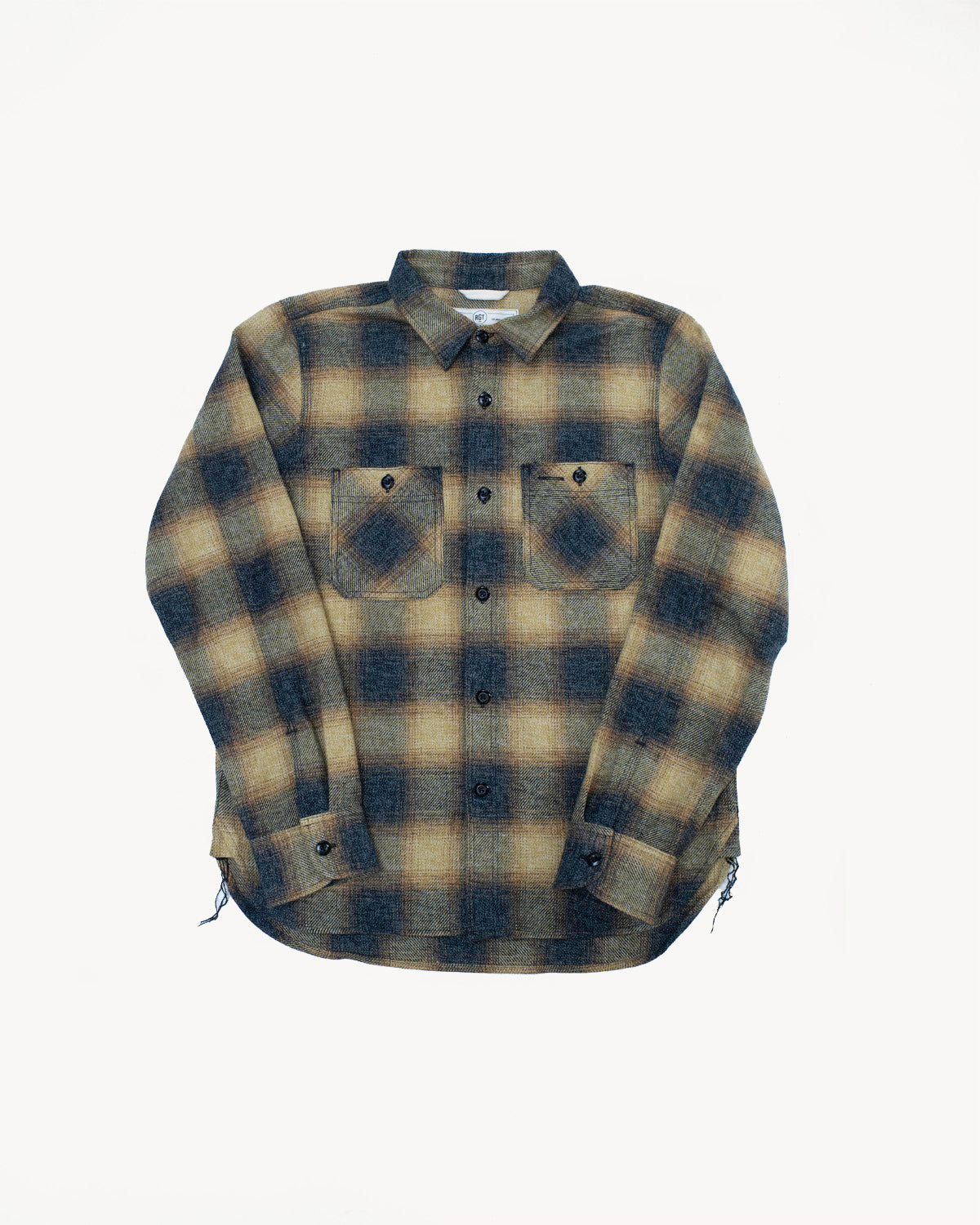 BM Shirt Plaid - Gold Ombre