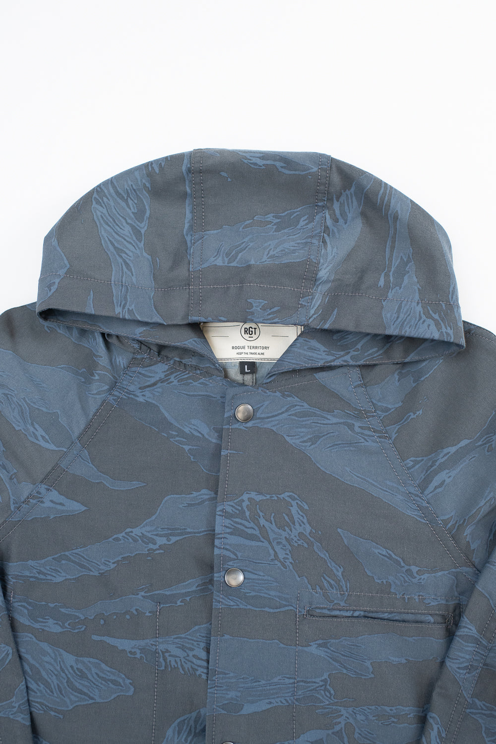 5oz Hooded Supply Jacket - Blue Tiger Camo