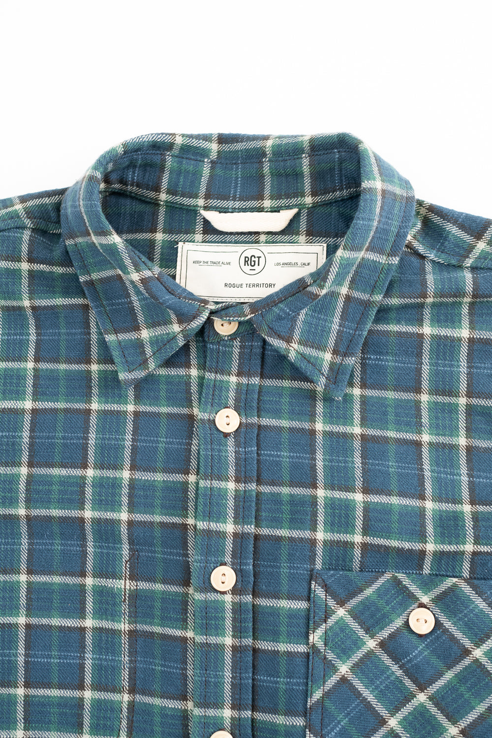 Jumper Shirt Vintage Slub Plaid - Blue