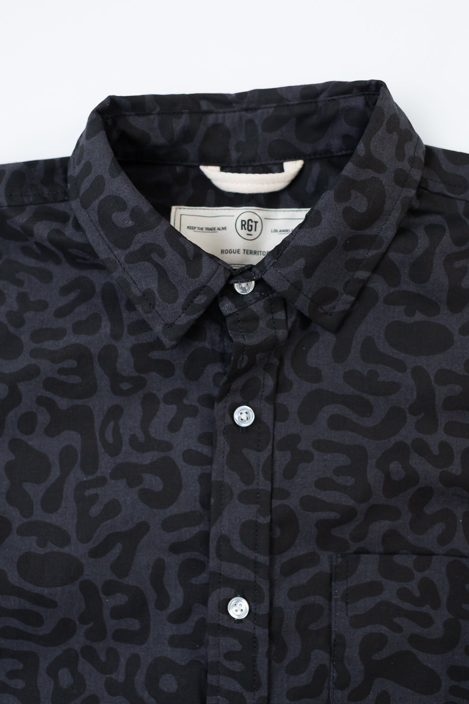 Oxford Shirt Alphabet Camo - Grey