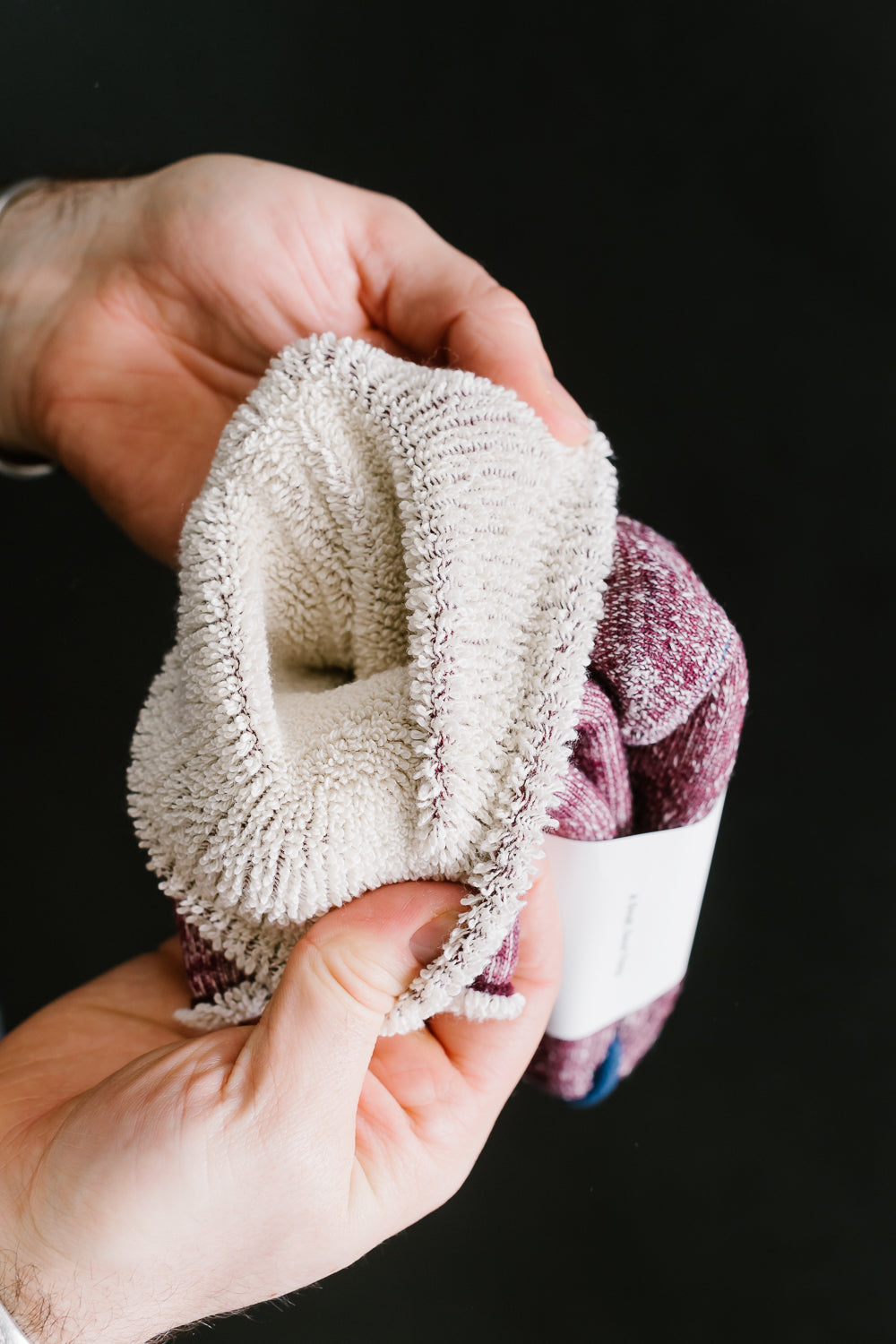R1001 - Double Face Crew Socks Merino Wool OG - Grape