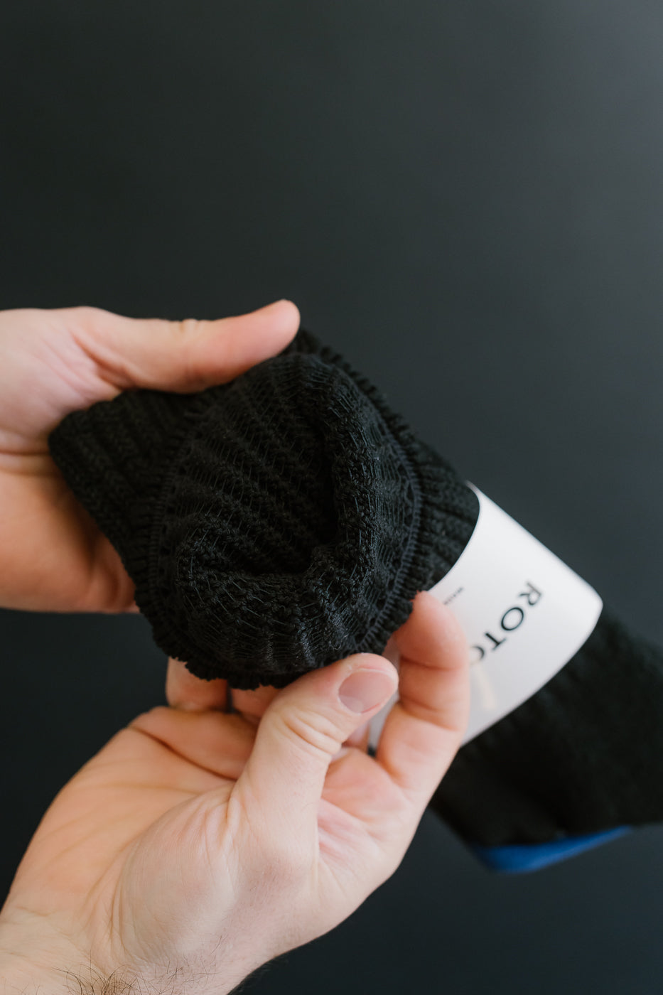 R1334 - Loose Pile Crew Sock - Black