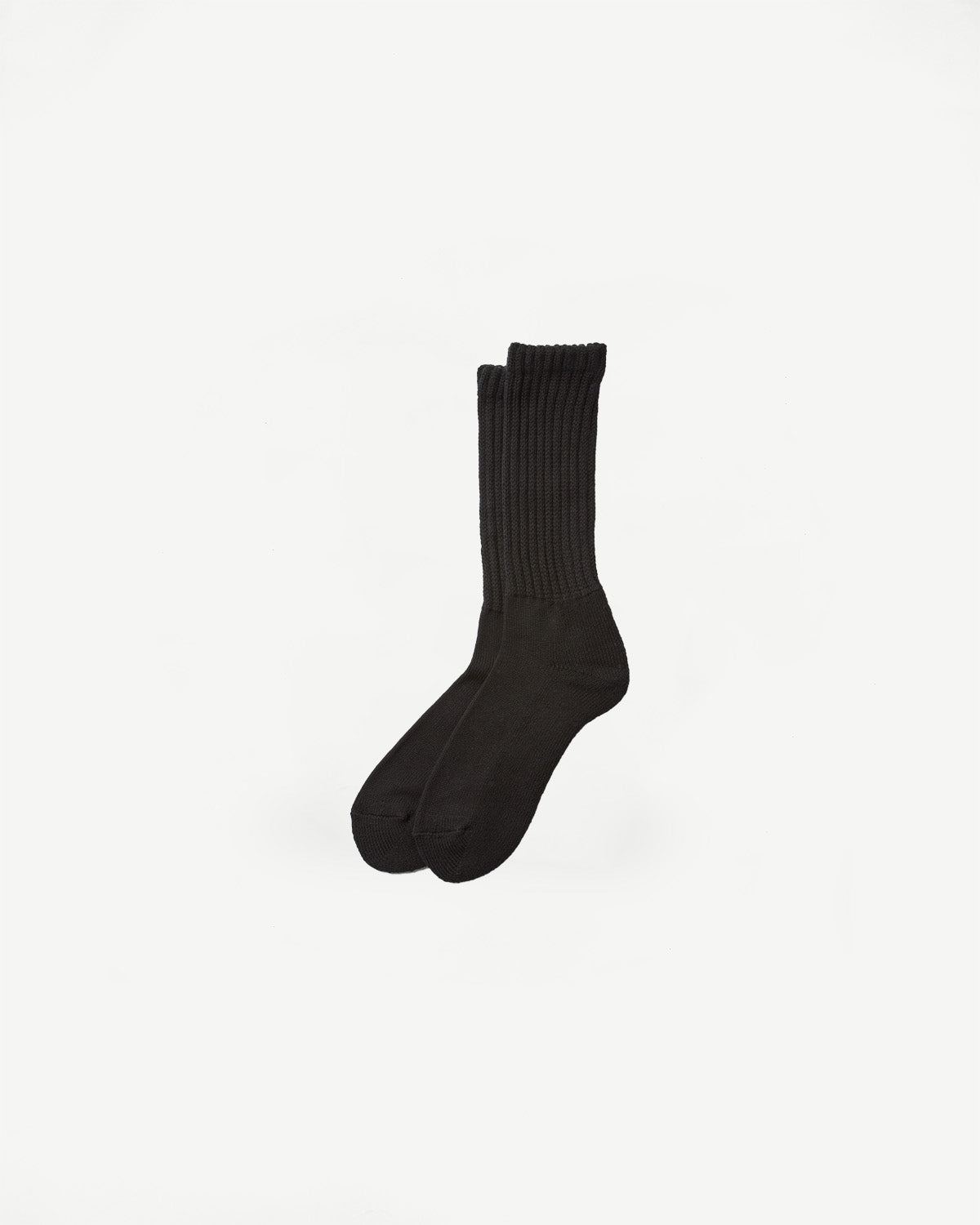 R1334 - Loose Pile Crew Sock - Black
