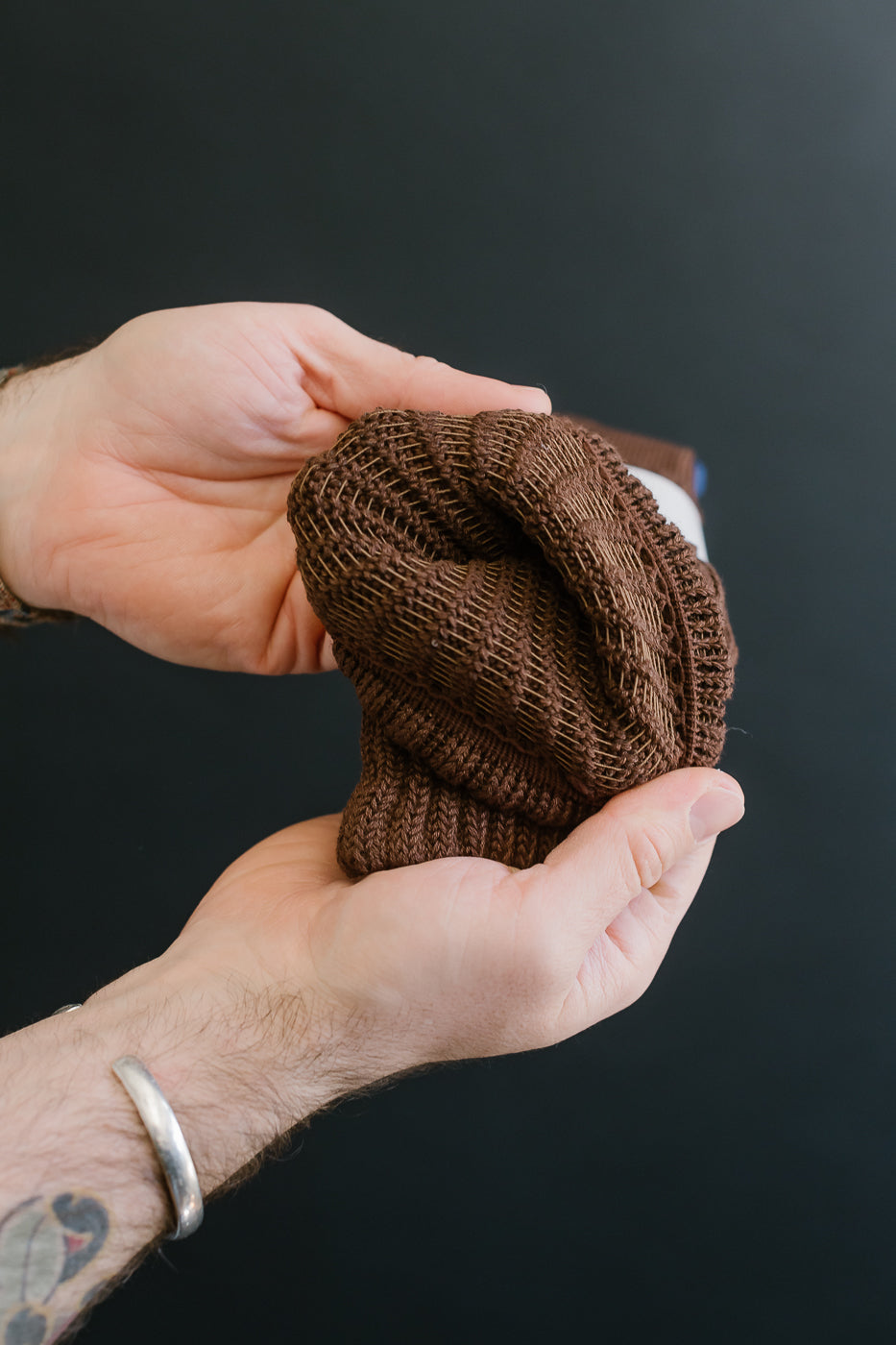 R1334 - Loose Pile Crew Sock - Chocolate
