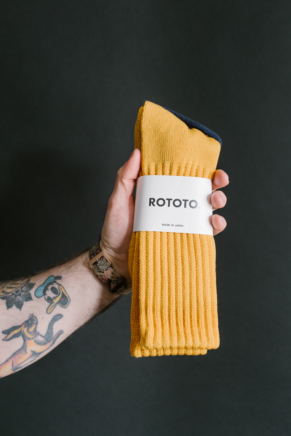 R1334 - Loose Pile Crew Sock - Yellow