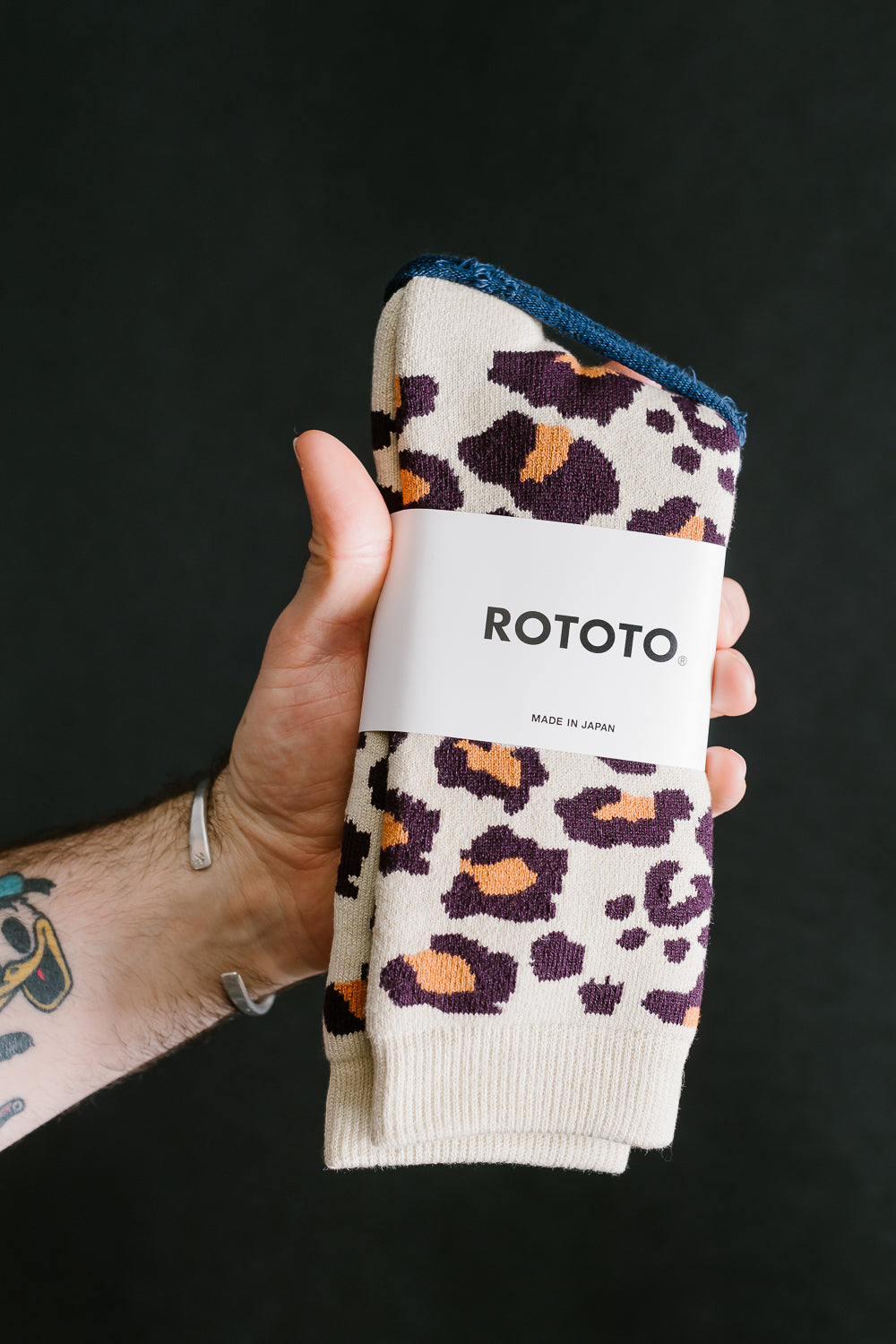 R1340 - Pile Leopard Socks - Bordeaux, Orange