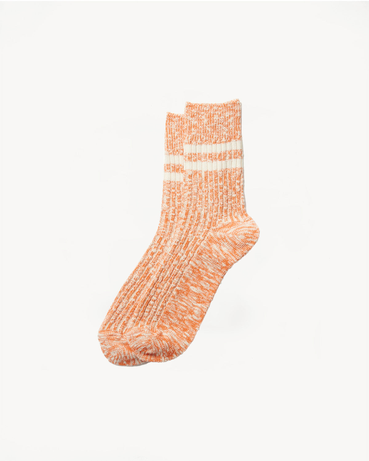R1485 - OG Cotton Slub Stripe Socks - Orange