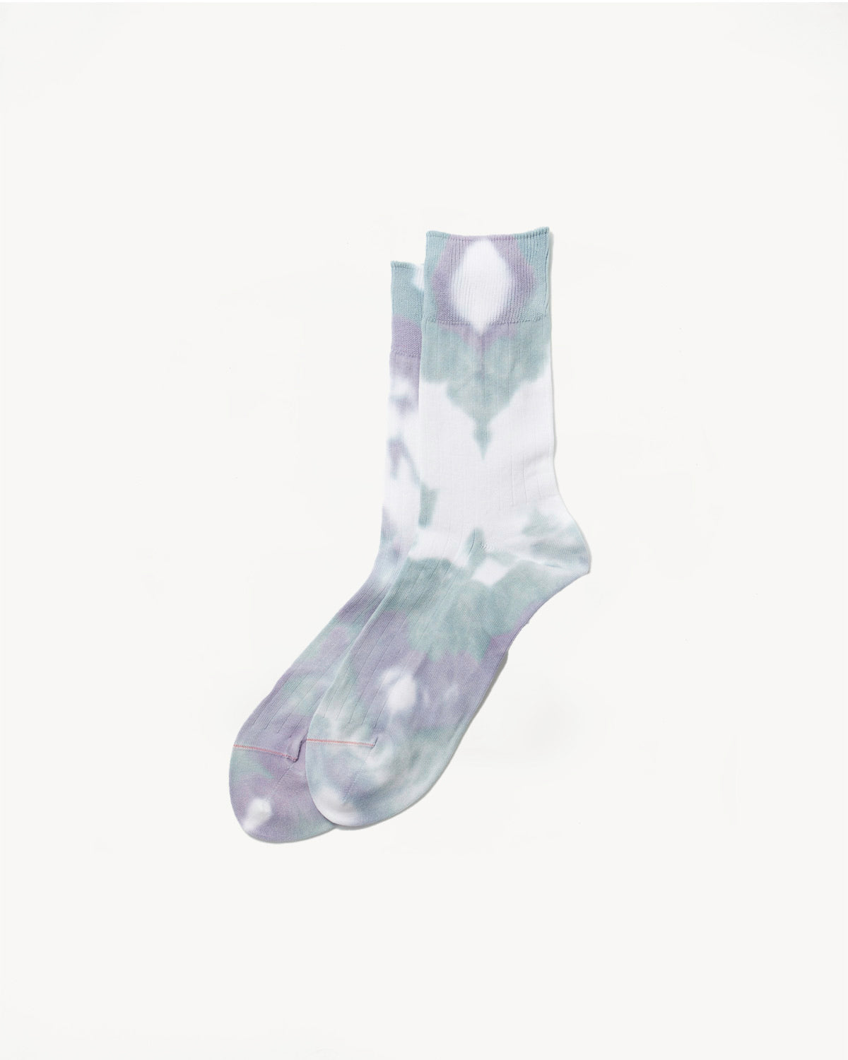 R1490 - Tie Dye Formal Crew Socks - Light Blue, Sax, White
