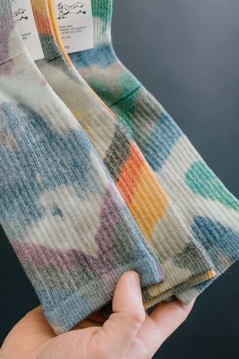 R1564 - Allrounder Merino Tie Dye Crew Sock - Purple, Blue