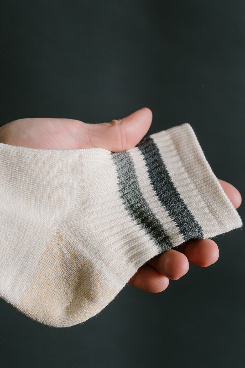 R1591 - Retro Athletic Ankle Sock - Charcoal, Grey