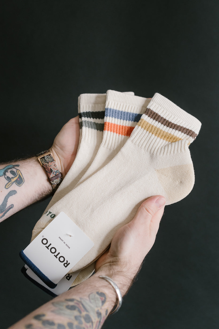 R1591 - Retro Athletic Ankle Sock - Charcoal, Grey