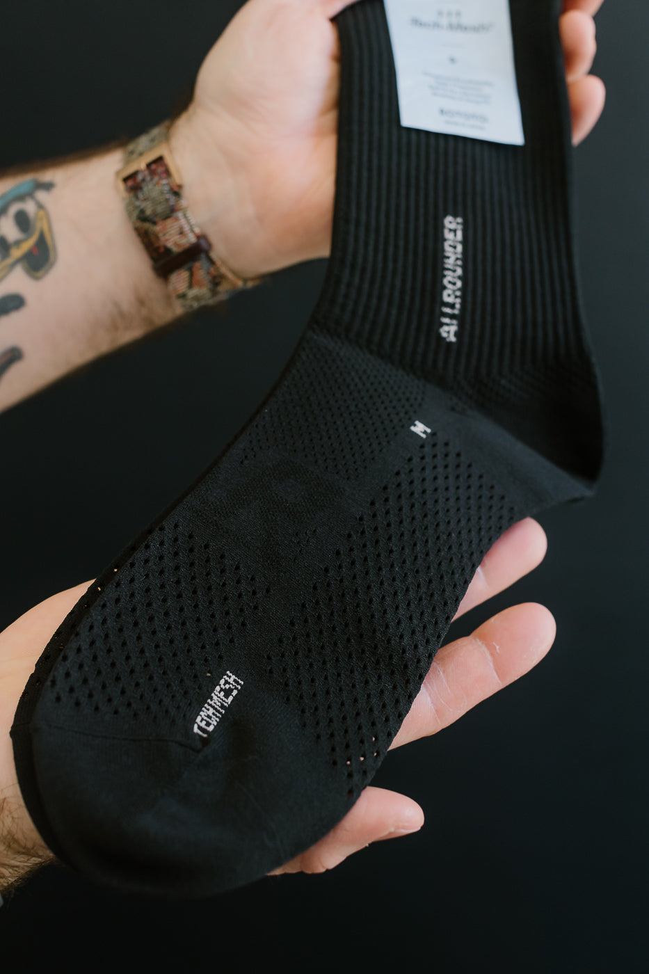 R1593 - Allrounder Tech-Mesh Crew Sock - Black