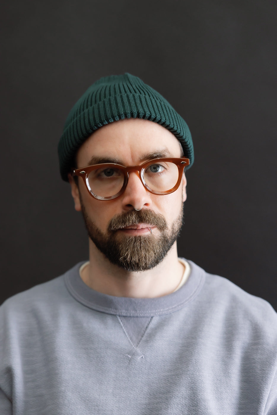 R5021 - Cotton Roll-Up Beanie - Forest Green | Dant