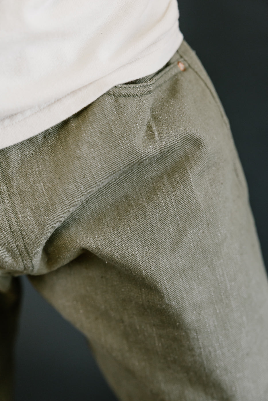 S0150GNX - 17oz Uguisu Denim - Regular Straight