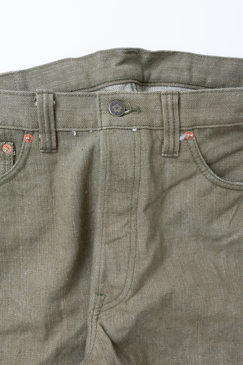 S0150GNX - 17oz Uguisu Denim - Regular Straight