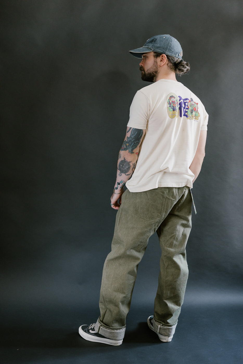 S0150GNX - 17oz Uguisu Denim - Regular Straight