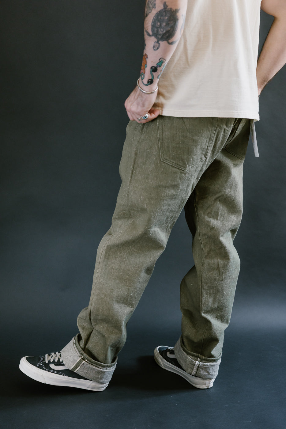 S0150GNX - 17oz Uguisu Denim - Regular Straight
