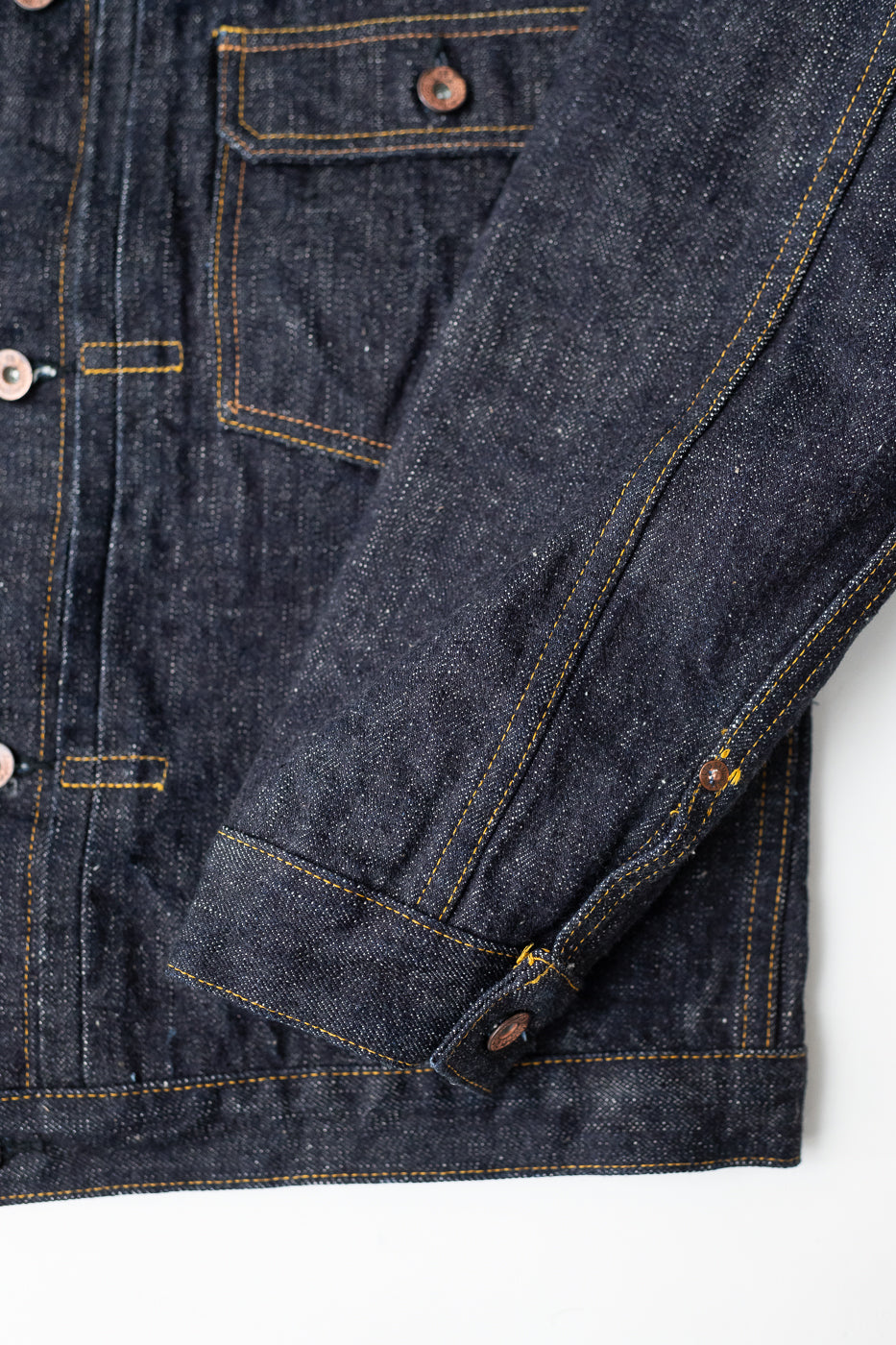 S556VX - 17oz Zero+ Model Type I Denim Jacket T-Back Spec - Indigo