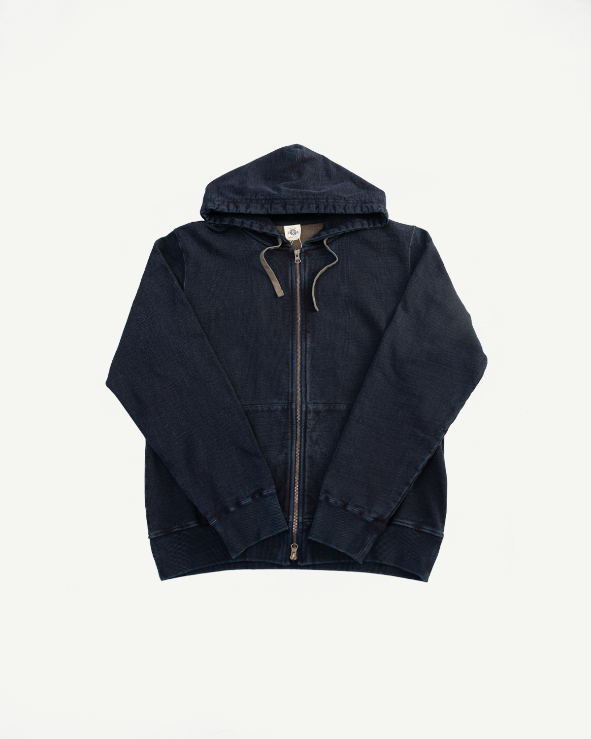 SIS25-102 - Overdyed Zip Up Hoody - Kakishibu Indigo | Dant SIS25-102 - Overdyed Zip Up Hoody - Kakishibu Indigo | Dant