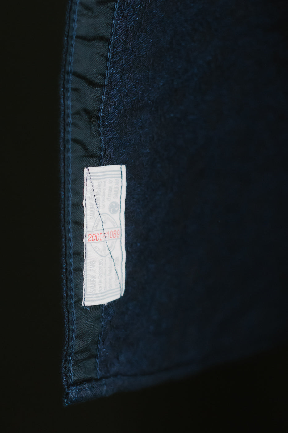 SSN25-01W - Snake Jacquard Work Shirt - Indigo