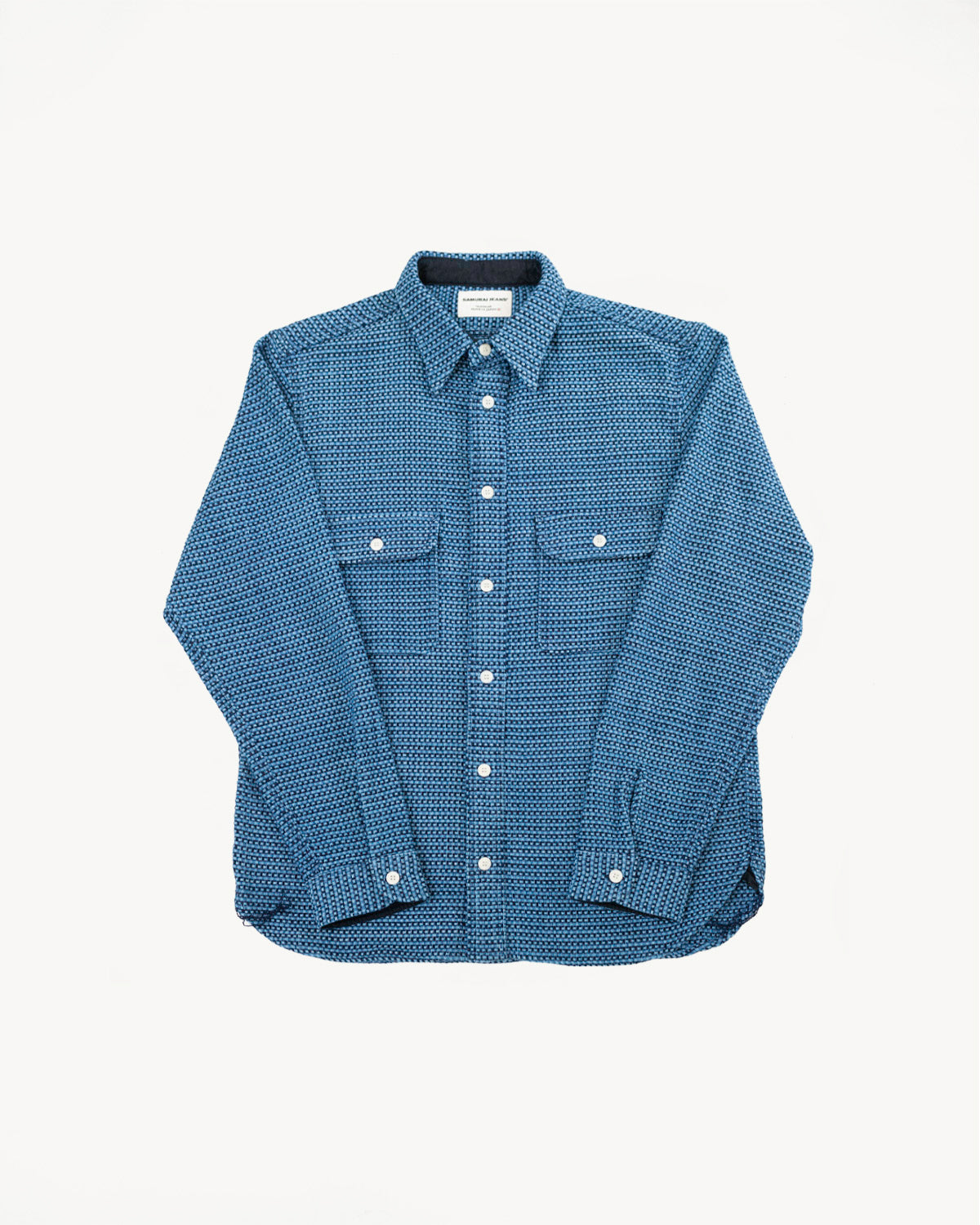 SSS24-01W - 'Aizome' Thick Oxford Work Shirt - Natural Indigo