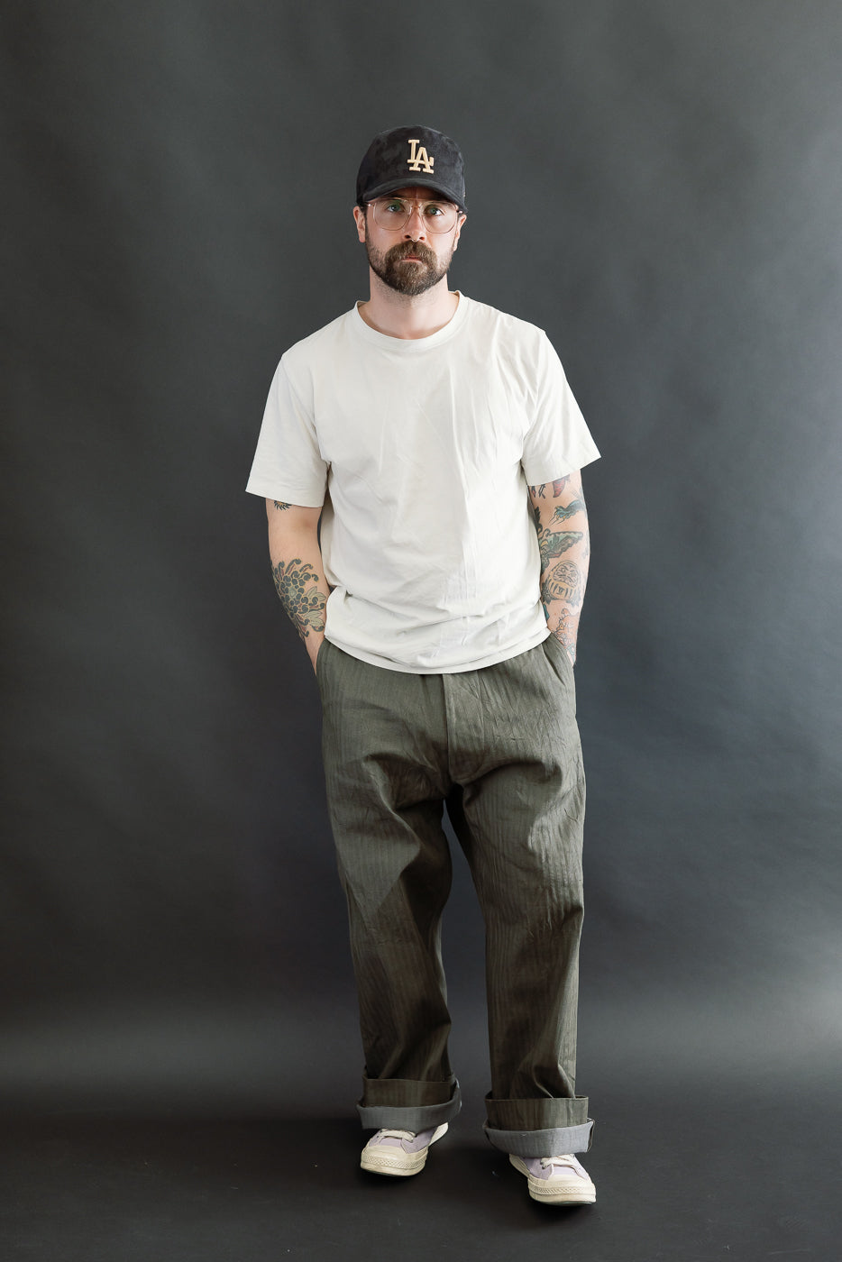 SWC600C-HBII - 13oz Neppy HBT Military - Wide Trousers