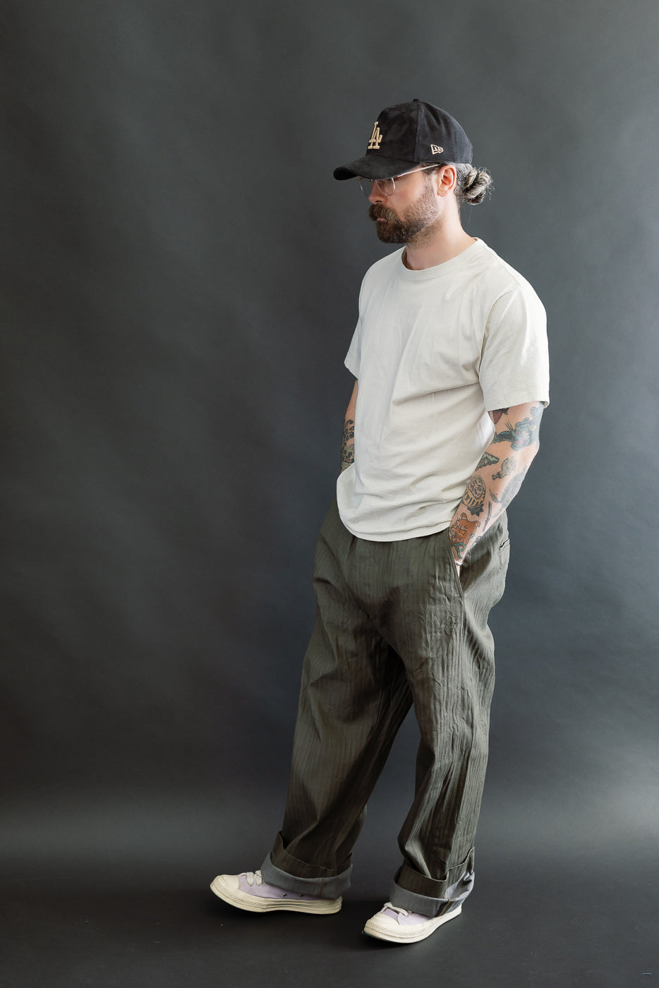 SWC600C-HBII - 13oz Neppy HBT Military - Wide Trousers