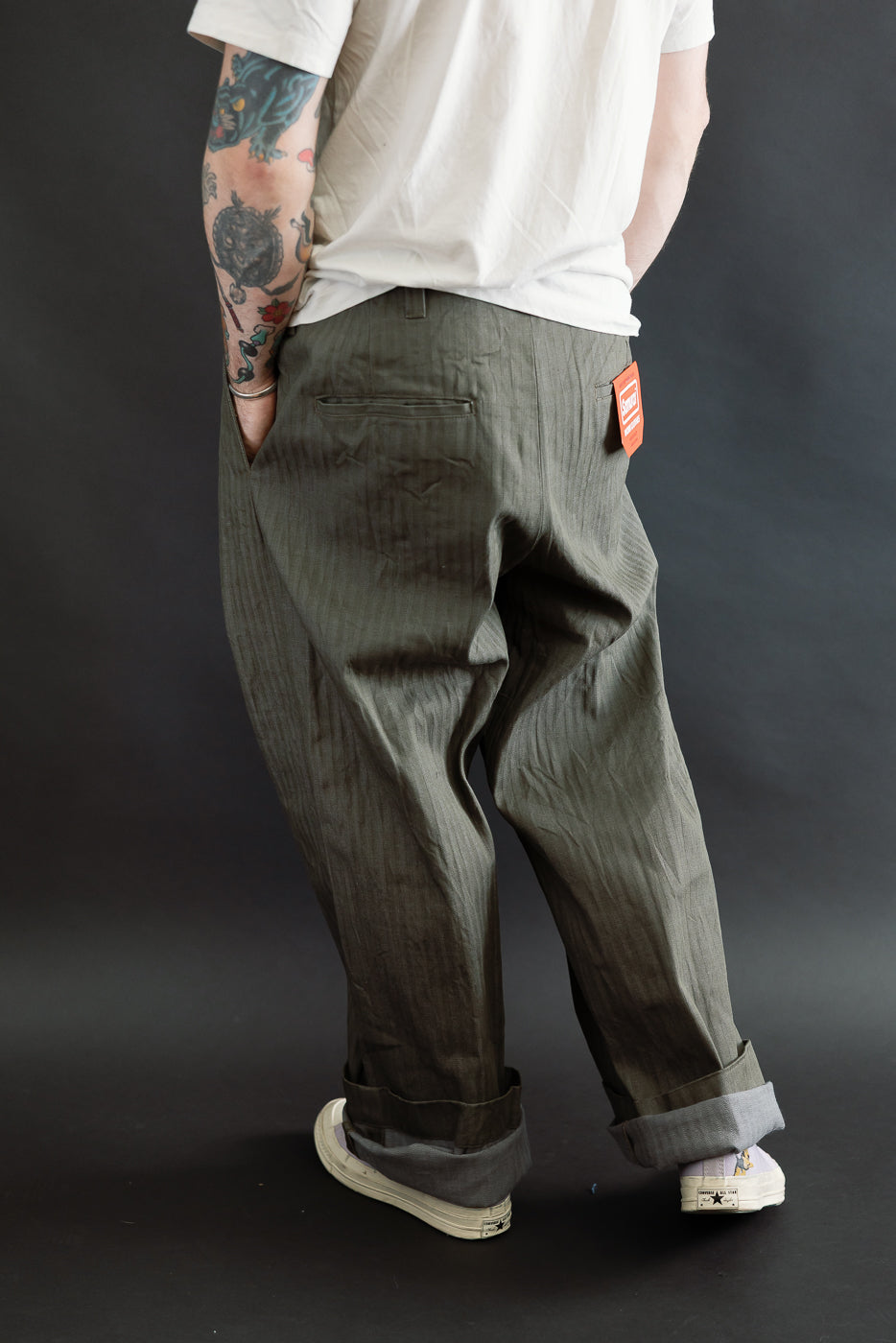 SWC600C-HBII - 13oz Neppy HBT Military - Wide Trousers