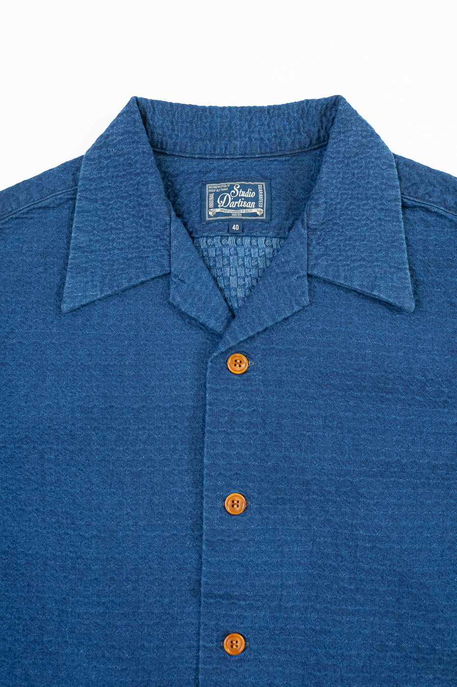 5724U - Dobby Short Sleeve Shirt - Distressed Indigo