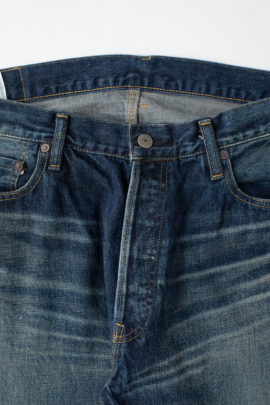 D1890US 13oz Used-Wash Indigo Selvedge Denim Loose Straight