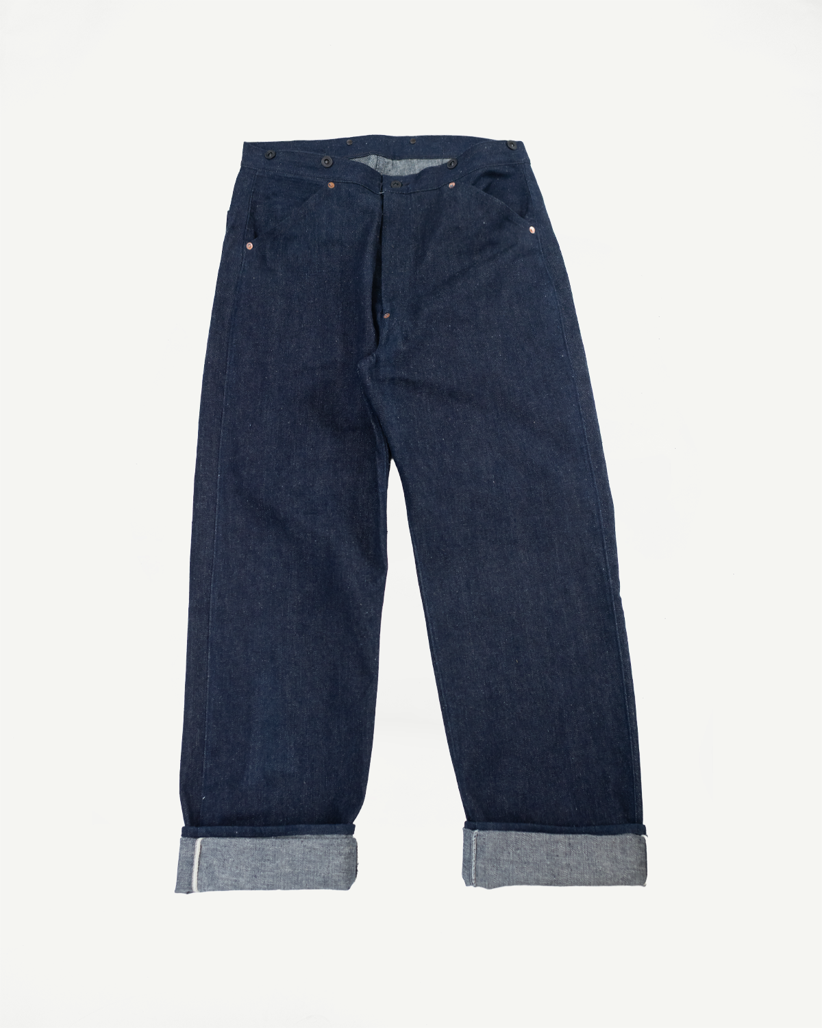 Lot 1333 - 1910~1915 No. 3 Selvedge Waist Overalls - Indigo