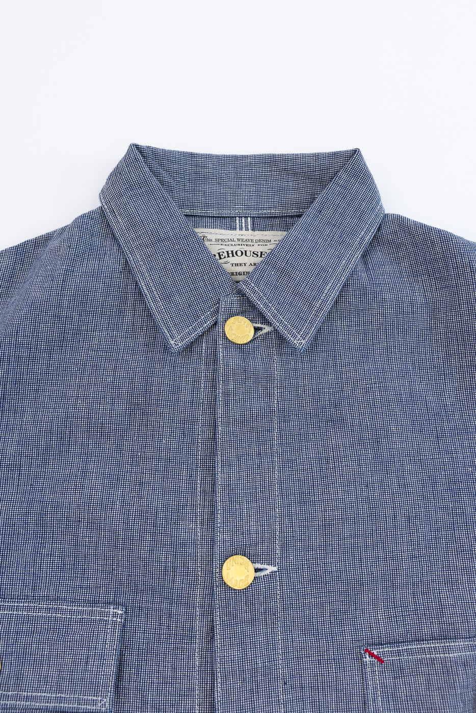Lot 2195 - Pincheck Change Button Coverall - Indigo