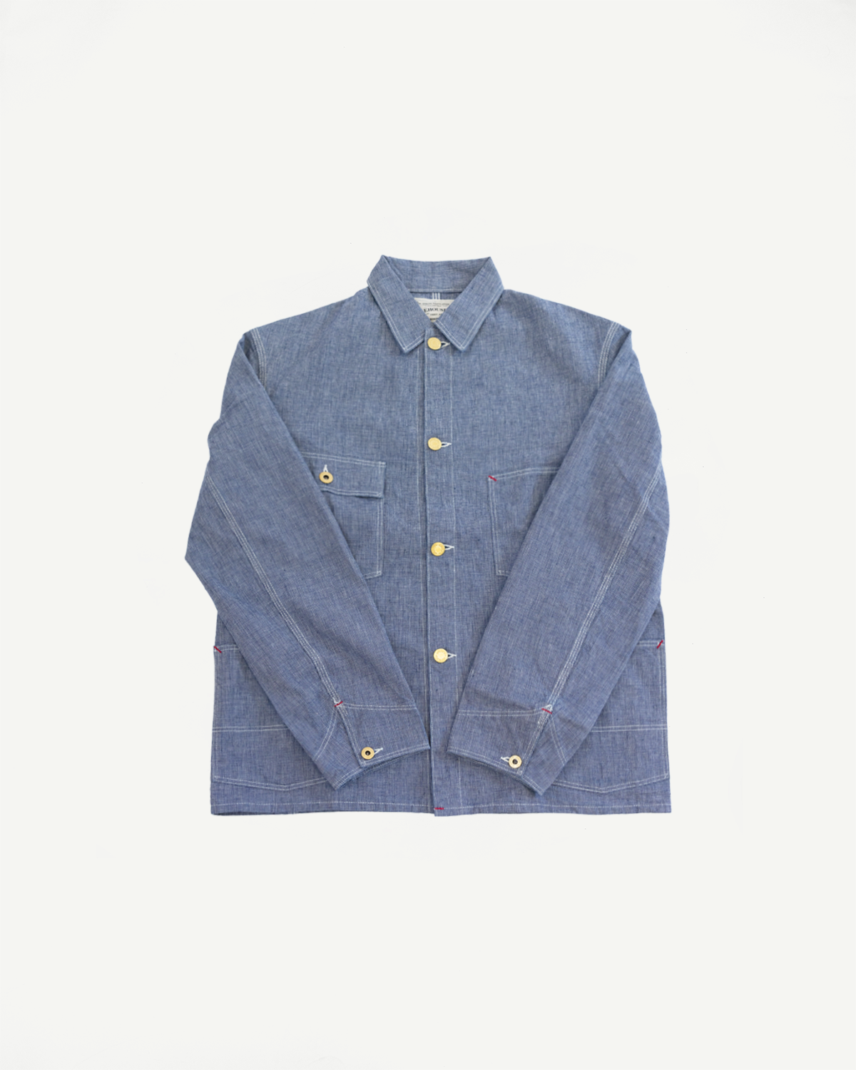 Lot 2195 - Pincheck Change Button Coverall - Indigo