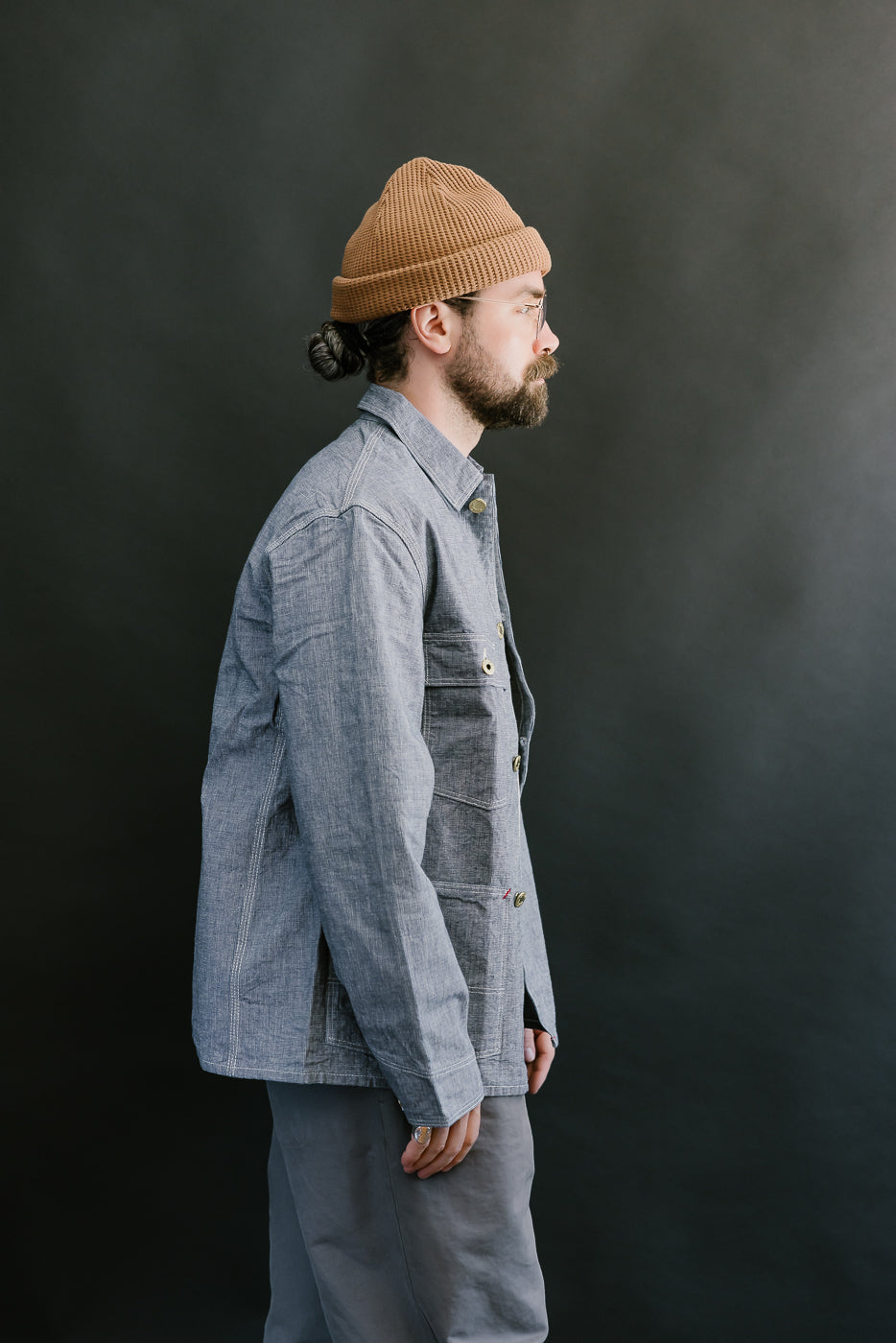 Lot 2195 - Pincheck Change Button Coverall - Indigo