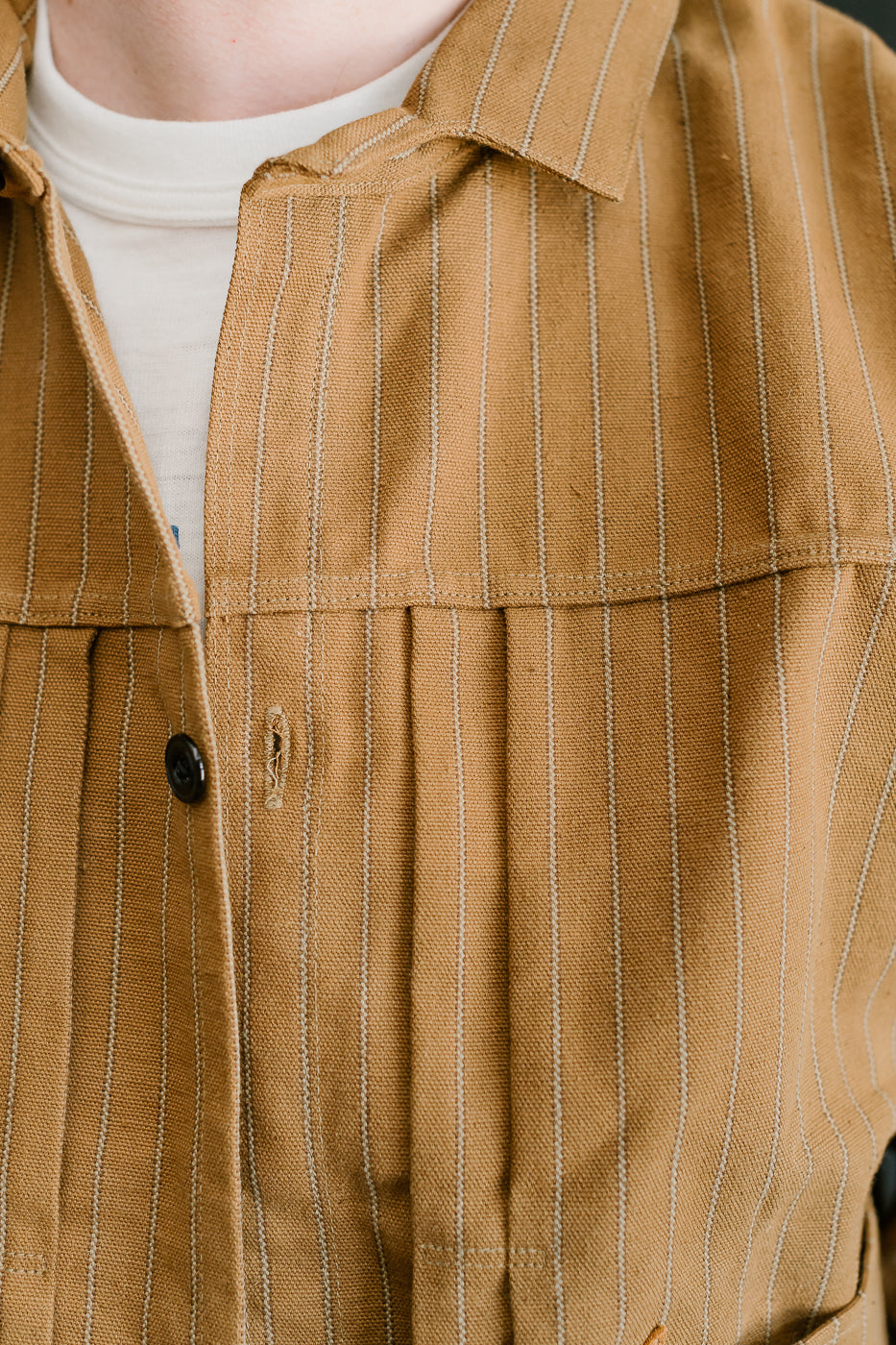 Lot 2214 - 1880 Greenbaum Heavy Leatherbound Brows Jacket - Duck Stripe