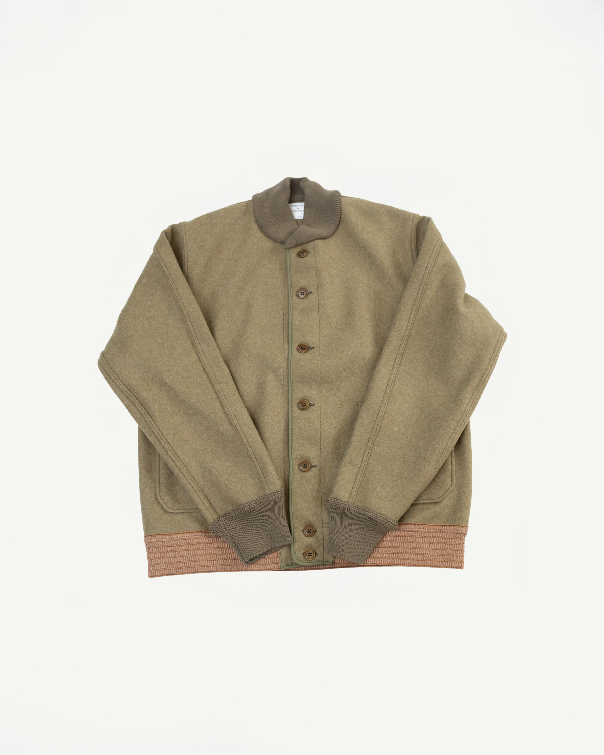 Lot 2233 - A-1 Style Melton Wool Jacket - OD Green