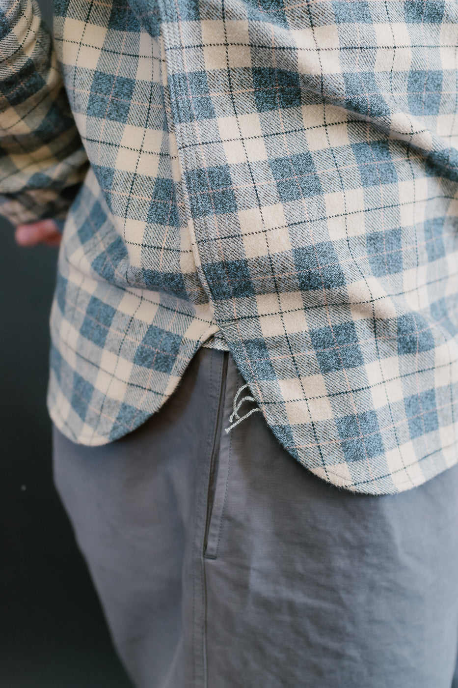 Lot 3060-O - Pullover Flannel Shirt One-Wash - H-1 Navy