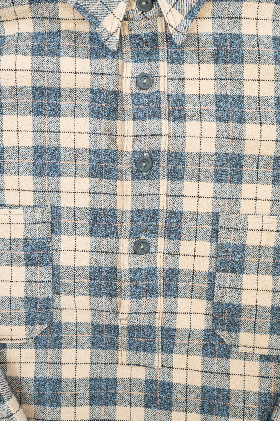 Lot 3060-O - Pullover Flannel Shirt One-Wash - H-1 Navy
