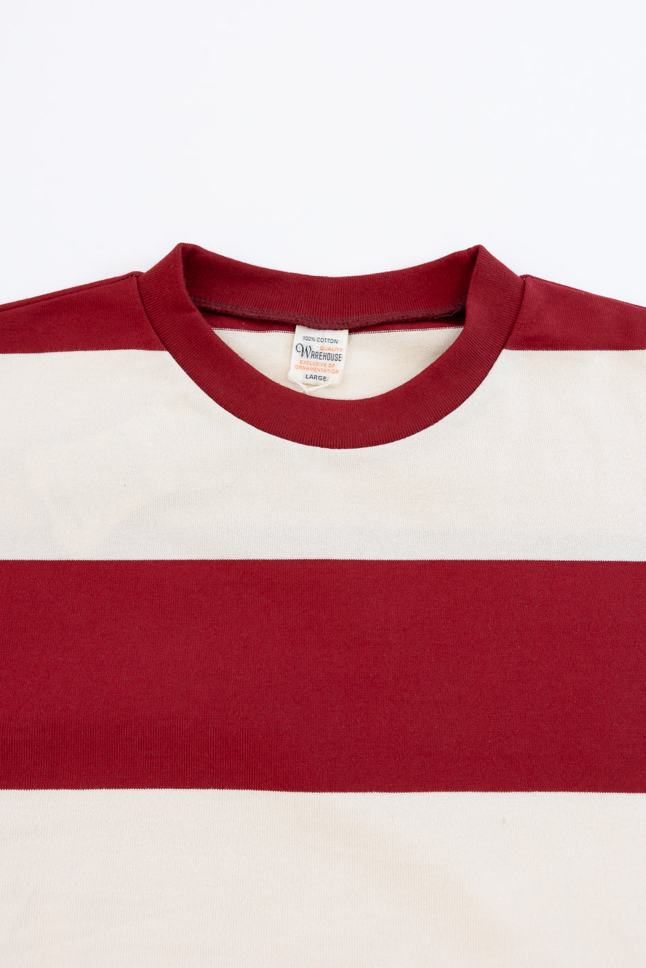 Lot 4108 - Border T-Shirt 4 Inch Stripe - Bordeaux, Kinari