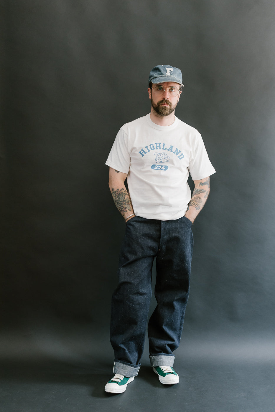 Lot 4601 - Highland Print T-Shirt - Off White, Blue