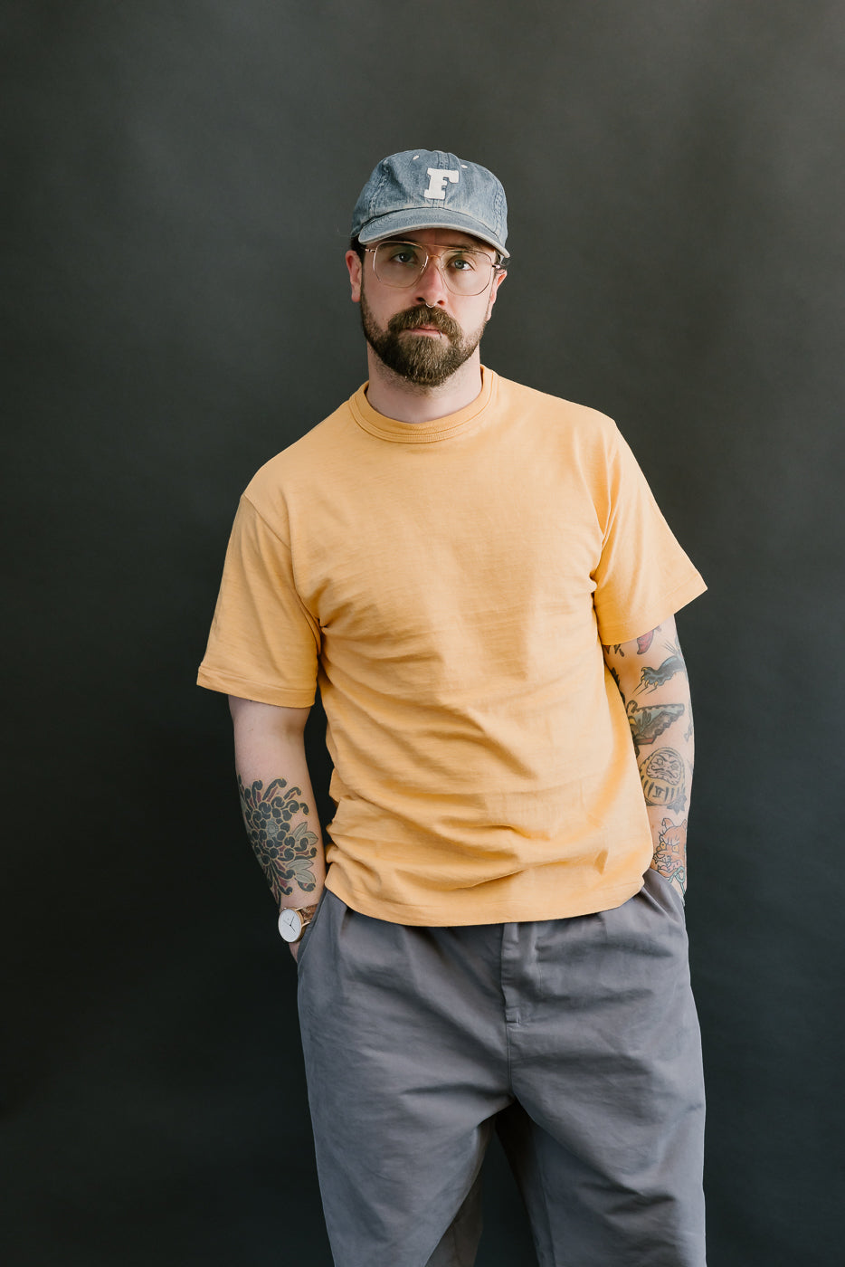 Lot 4601 - Slubby Cotton T-Shirt - Orange