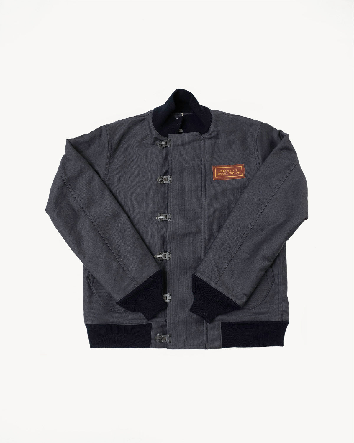 Lot 2208 - N-1 Winter Jacket Hook Front Blood Chit - Navy Blue