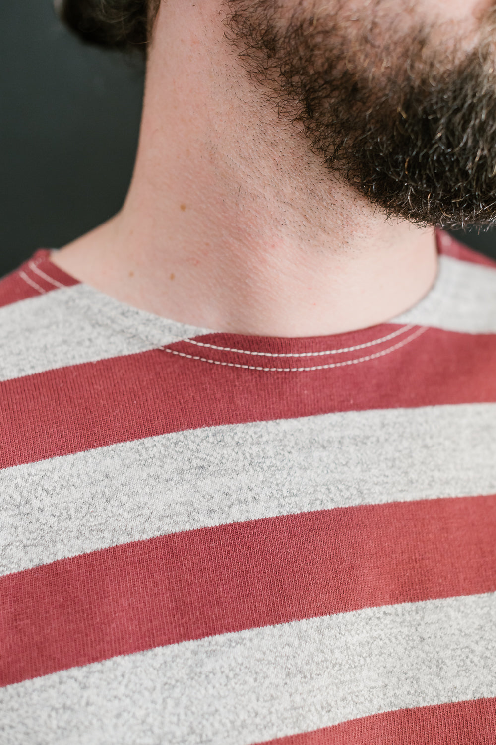Lot 4050 - Border 2 Inch Stripe - Bordeaux, Heather