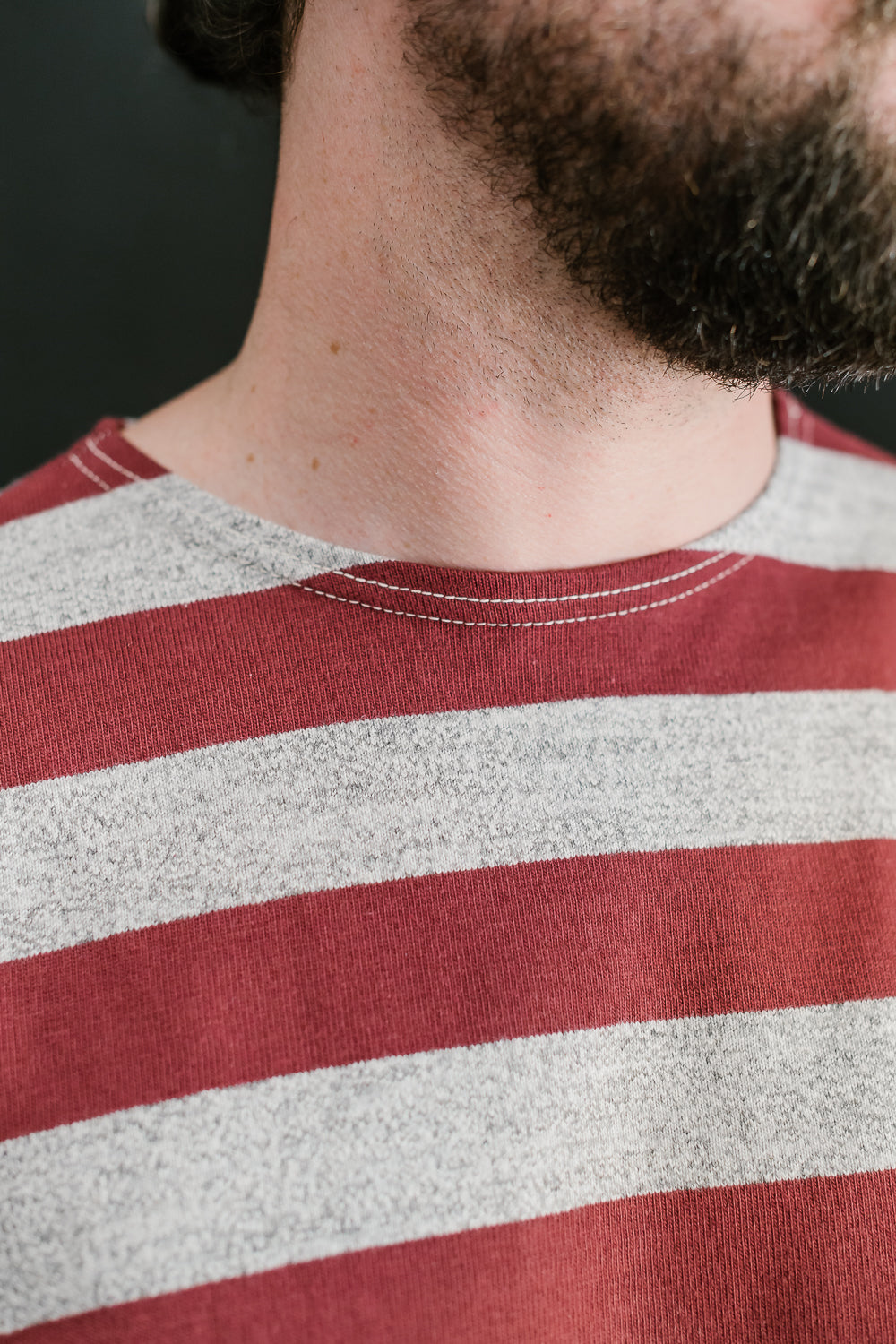 Lot 4050 - Border 2 Inch Stripe - Bordeaux, Heather