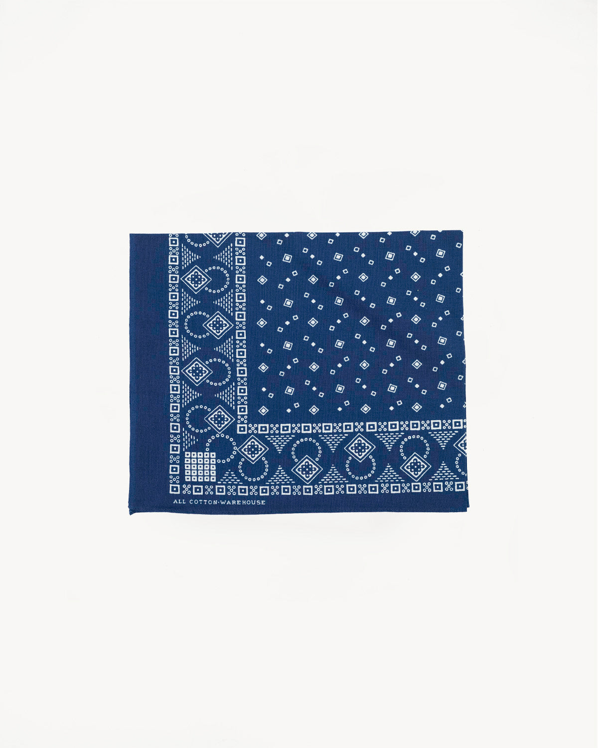 Lot 5227 - Selvedge Bandana D Square Pattern - Indigo