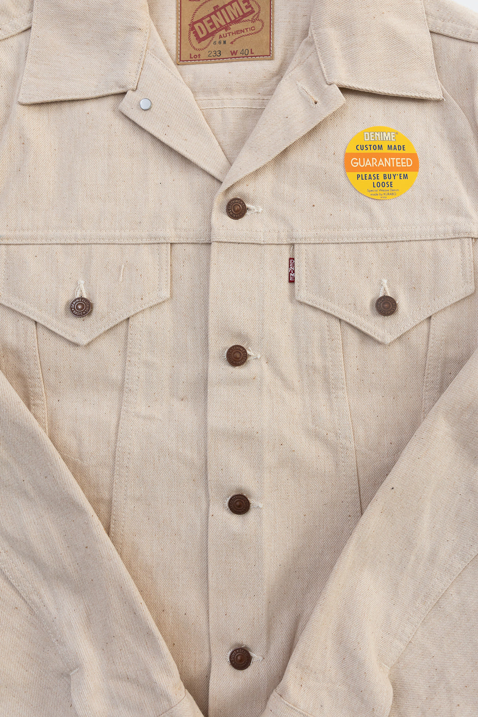 Lot 233 - 66M 3rd Type Mother Cotton Denim Jacket - Ecru | Dant