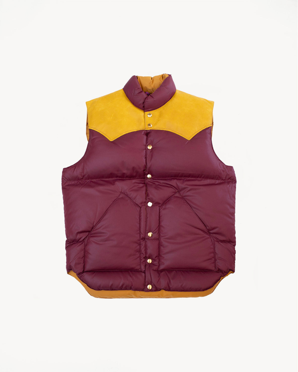 Lot 2197 - Rocky Mountain Featherbed x Warehouse Ripstop Nylon Down Vest - Burgundy