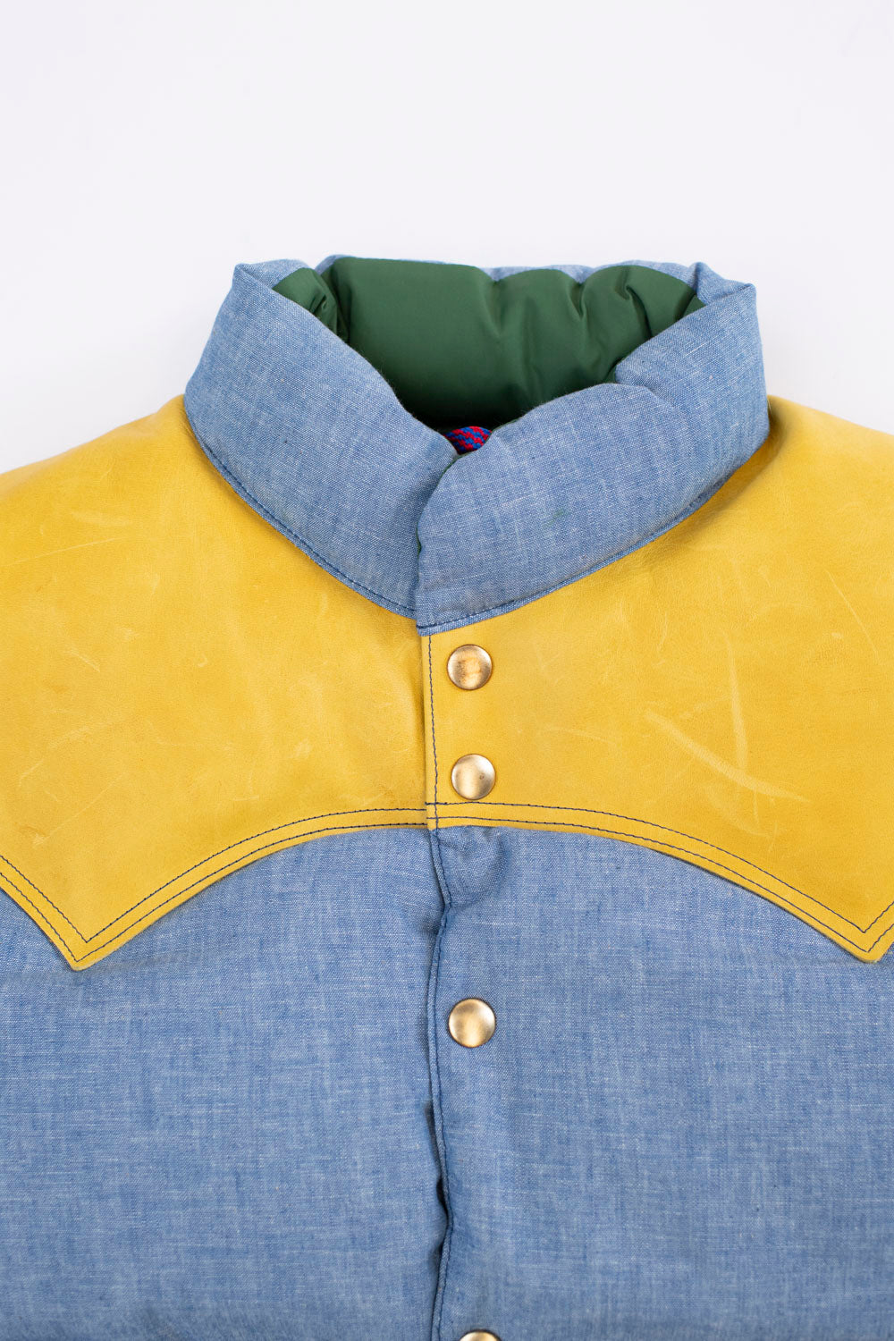 Lot 2200 - Rocky Mountain x Warehouse Selvedge Chambray Down Vest - Sax